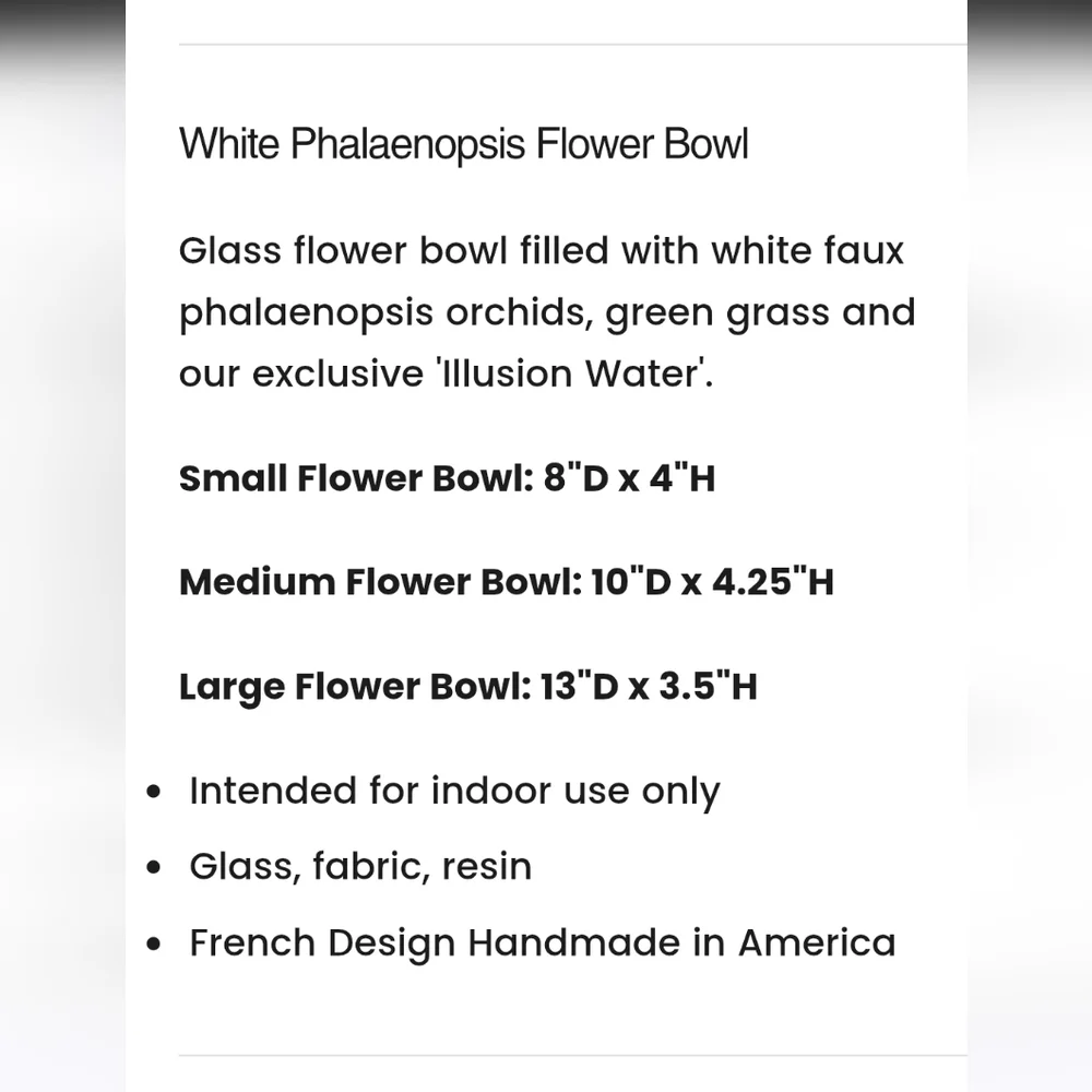 Elegant Glass Bowl with White Floral Design
